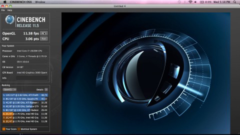 Cinebench-Testlauf